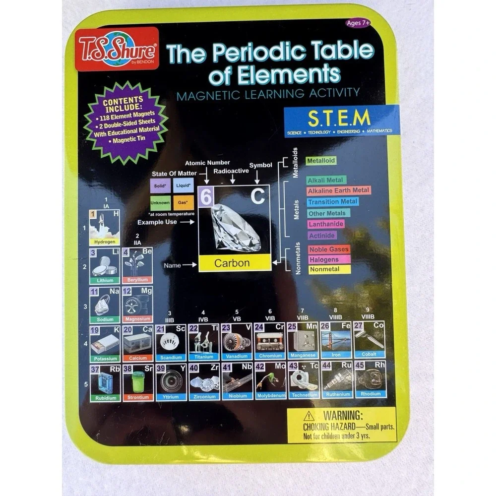 T.S. Shure STEM Magnetic Learning Activity Lot Periodic Table Dino Bug Space‎